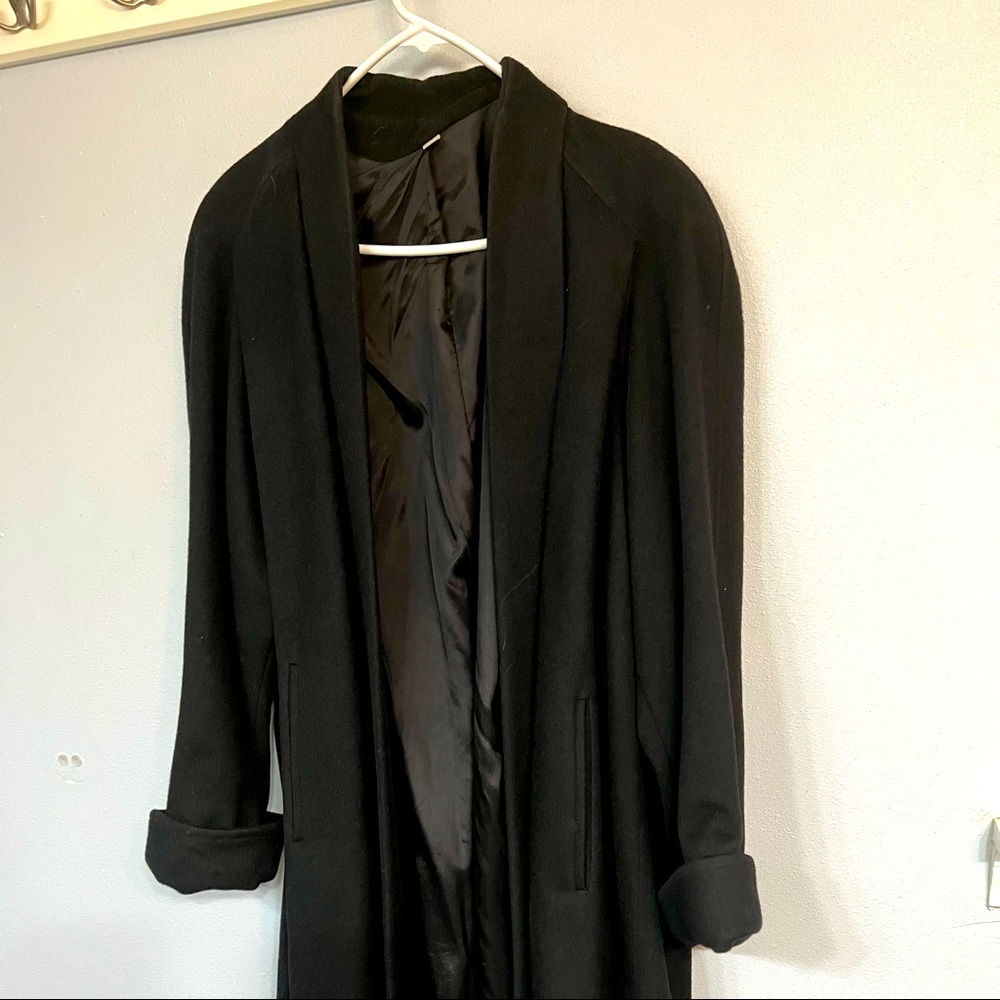 100 % Black Wool Jacket - 3/4 length